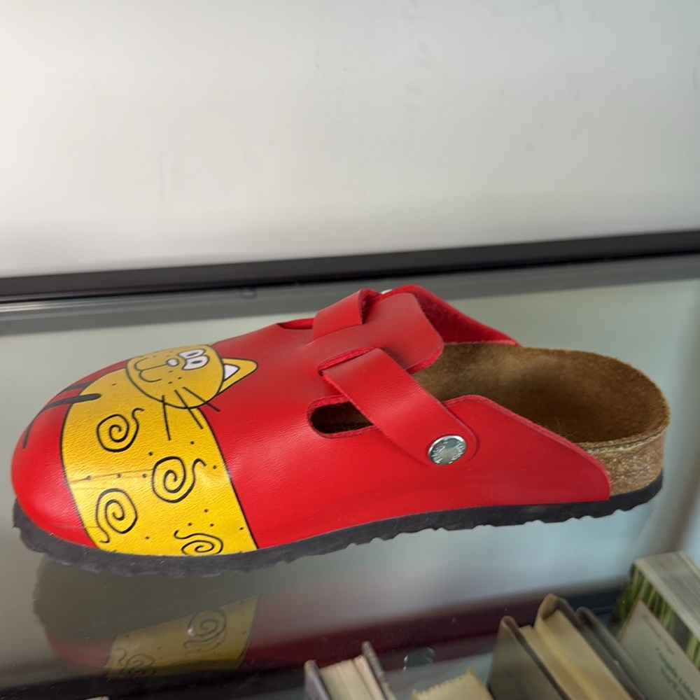 Birkenstock Birki’s Woodby Red Bridget Cat Clogs size 3.5 - Picture 4 of 9